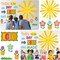 150 Pcs Religious Classroom Bulletin Board Sets (Bright Colors)